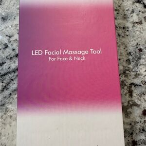 LED Facial Massage Tool in Pink and White